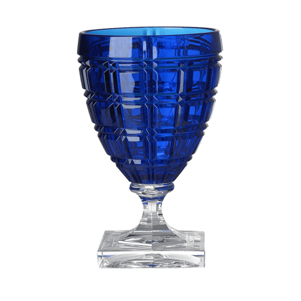 Regal Glass Cut Urn Vase - Sapphire Blue - Vases & Urns, Perth WA