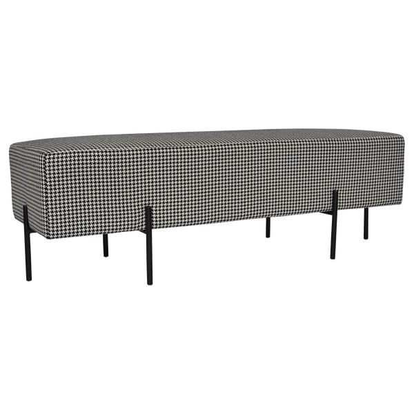 Coco Quilted Ottoman - Houndstooth | Luxury bed ends & bench seats - Perth WA