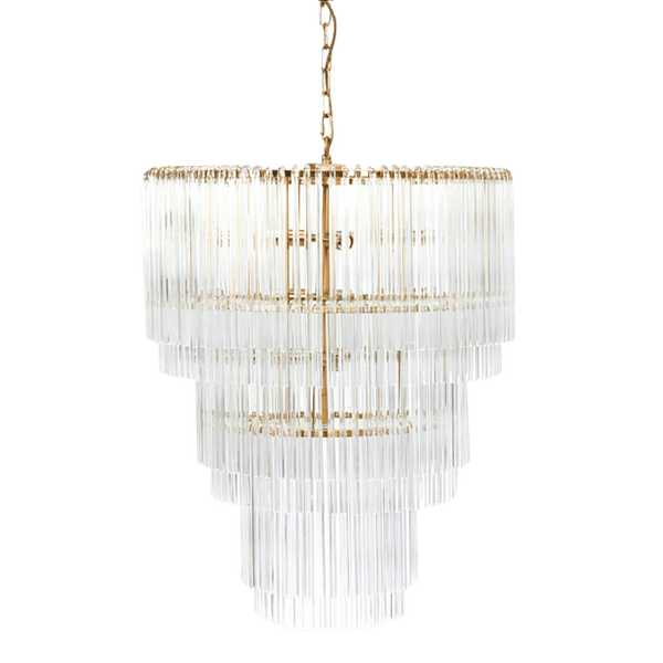 Zara Pendant 3 Tier Brass | Luxury ceiling lights & chandeliers - Perth WA